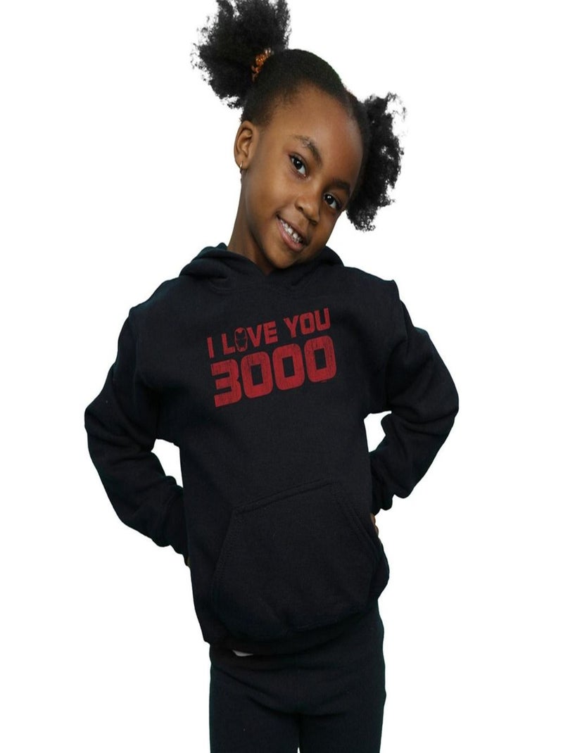 Marvel - Sweat à capuche AVENGERS ENDGAME LOVE YOU Noir - Kiabi