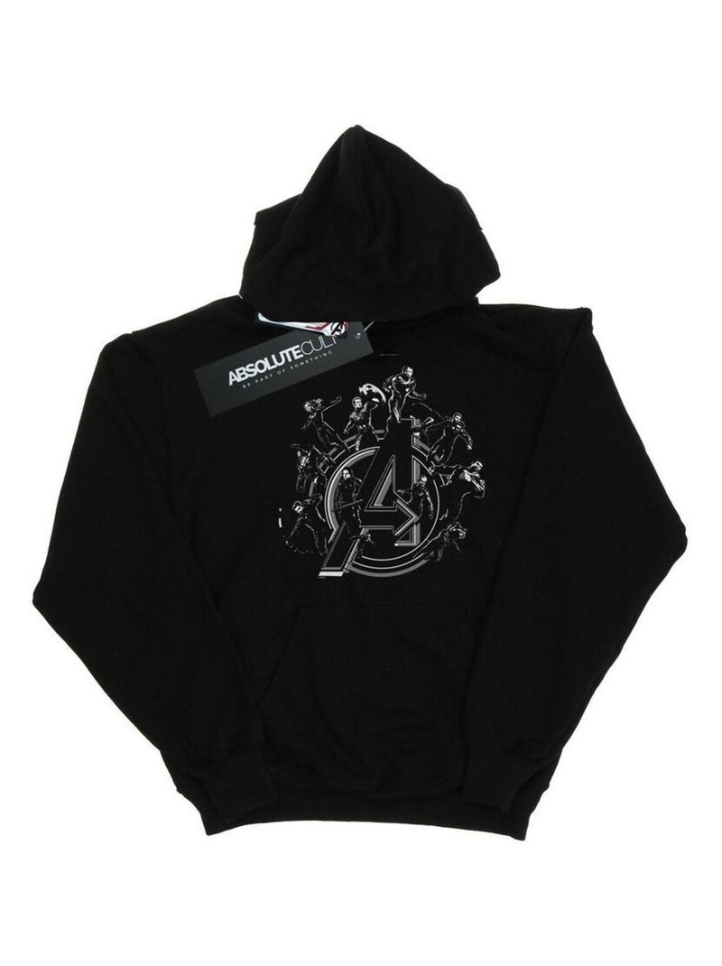 Marvel - Sweat à capuche Avengers: Endgame Noir - Kiabi