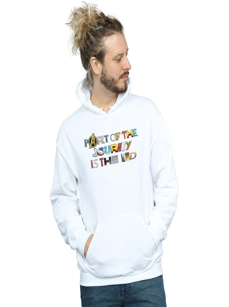 Marvel - Sweat à capuche AVENGERS ENDGAME PART OF THE JOURNEY Blanc - Kiabi