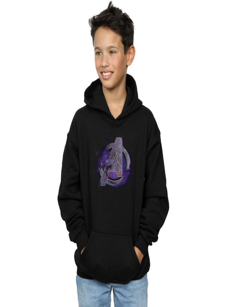 Marvel - Sweat à capuche AVENGERS ENDGAME SPACE Noir - Kiabi
