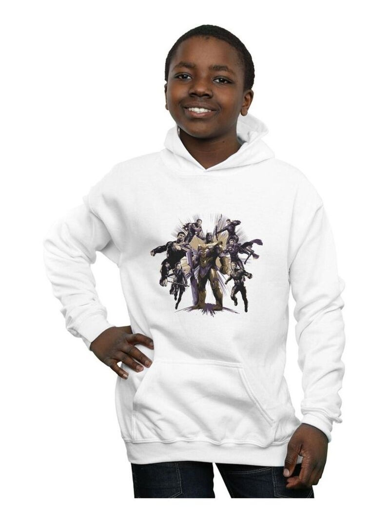 Marvel - Sweat à capuche AVENGERS ENDGAME VS Blanc - Kiabi