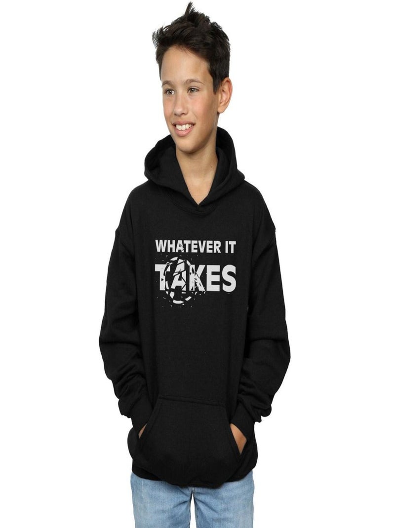 Marvel - Sweat à capuche AVENGERS ENDGAME WHATEVER IT TAKES Noir - Kiabi