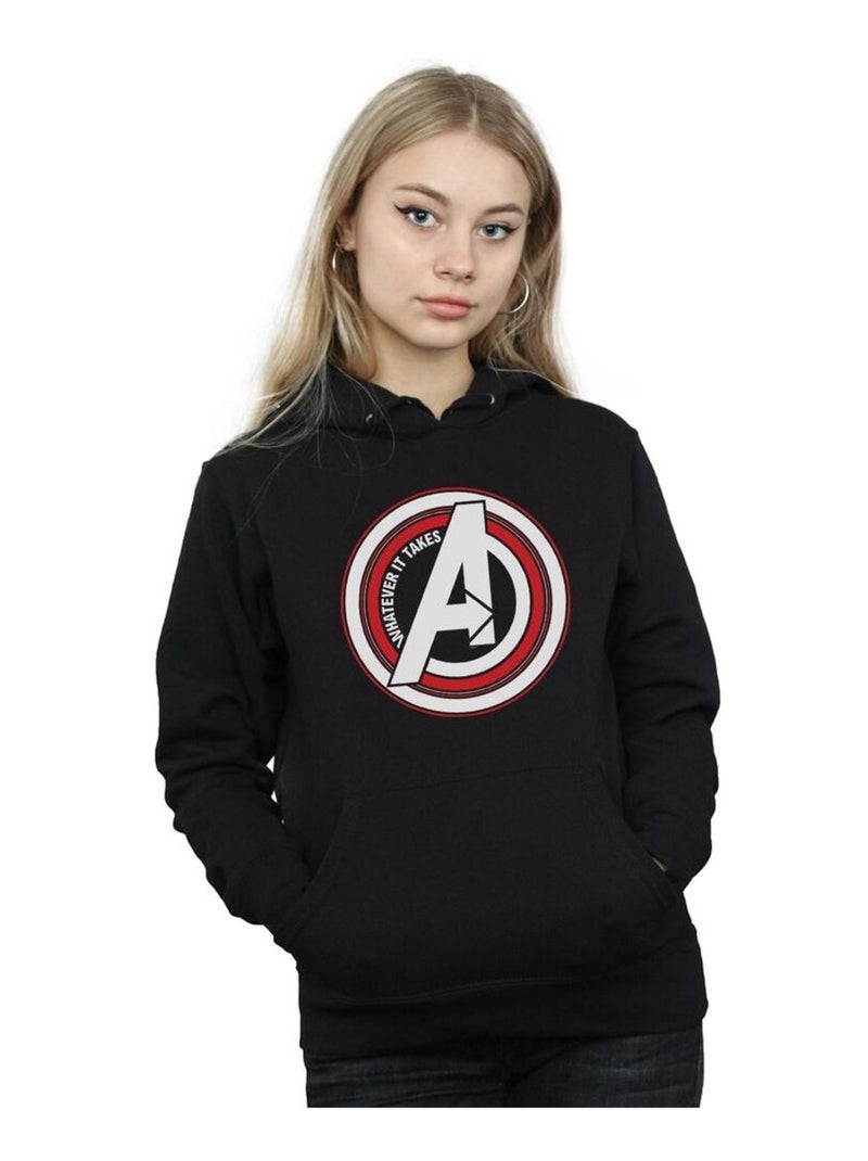 Marvel - Sweat à capuche AVENGERS ENDGAME WHATEVER IT TAKES SYMBOL Noir - Kiabi