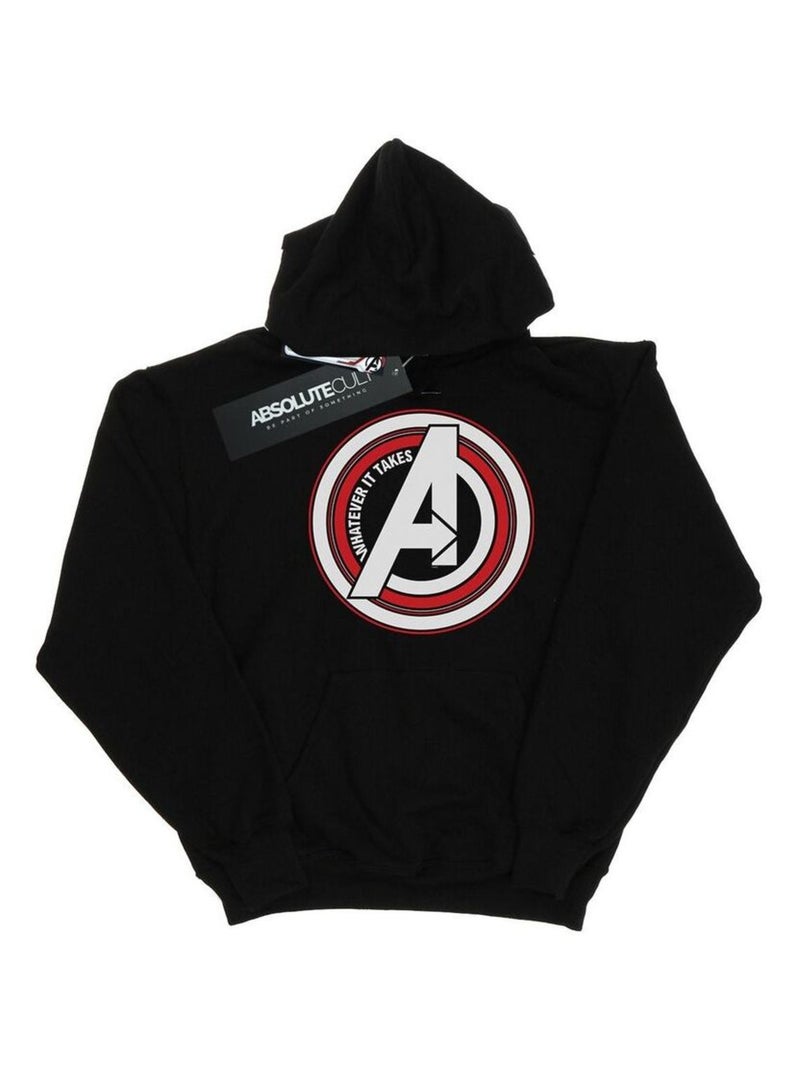 Marvel - Sweat à capuche AVENGERS ENDGAME WHATEVER IT TAKES SYMBOL Noir - Kiabi