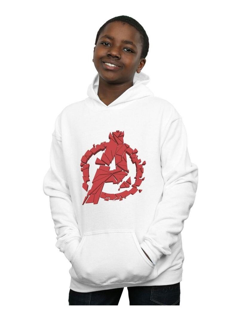 Marvel - Sweat à capuche AVENGERS ENDGAMEED Blanc - Kiabi
