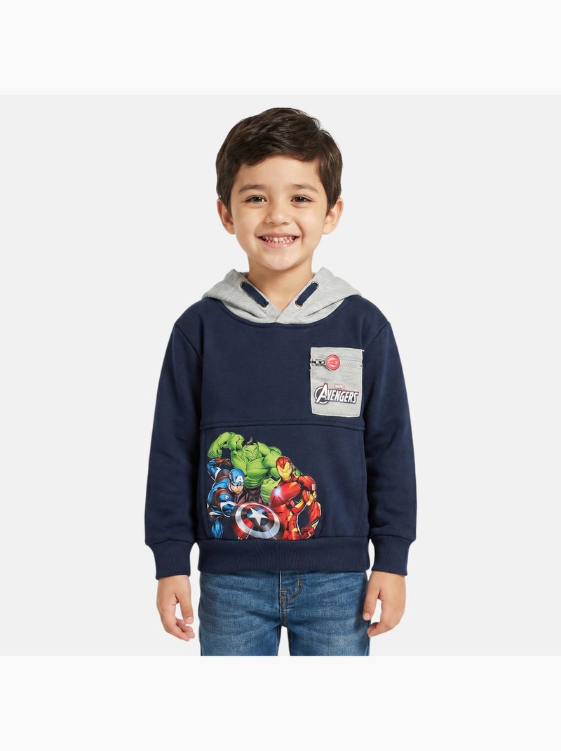 T-shirt Marvel Avengers Garçon - 12-13 Ans - Bleu - Graphique Super-héros