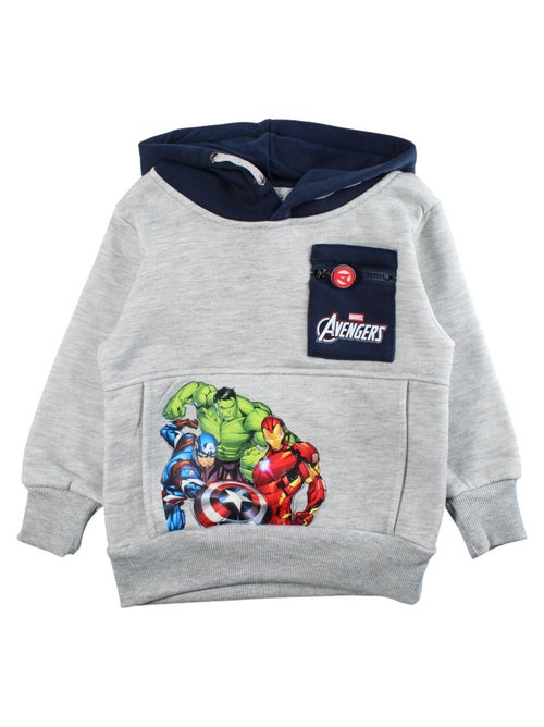 Marvel - Sweat à capuche Avengers garçon - Kiabi