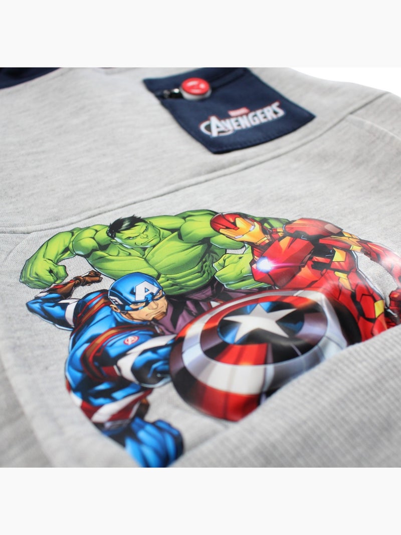 Marvel - Sweat à capuche Avengers garçon Gris - Kiabi