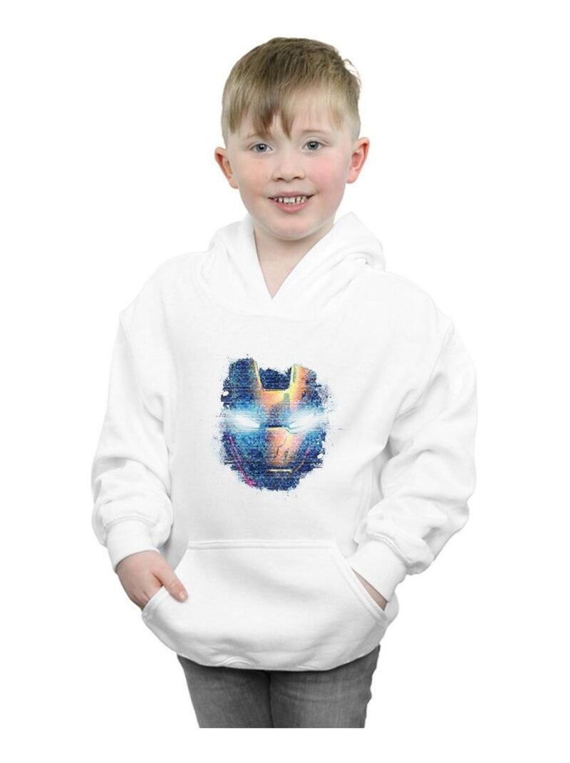 Marvel - Sweat à capuche AVENGERS HEAD Blanc - Kiabi