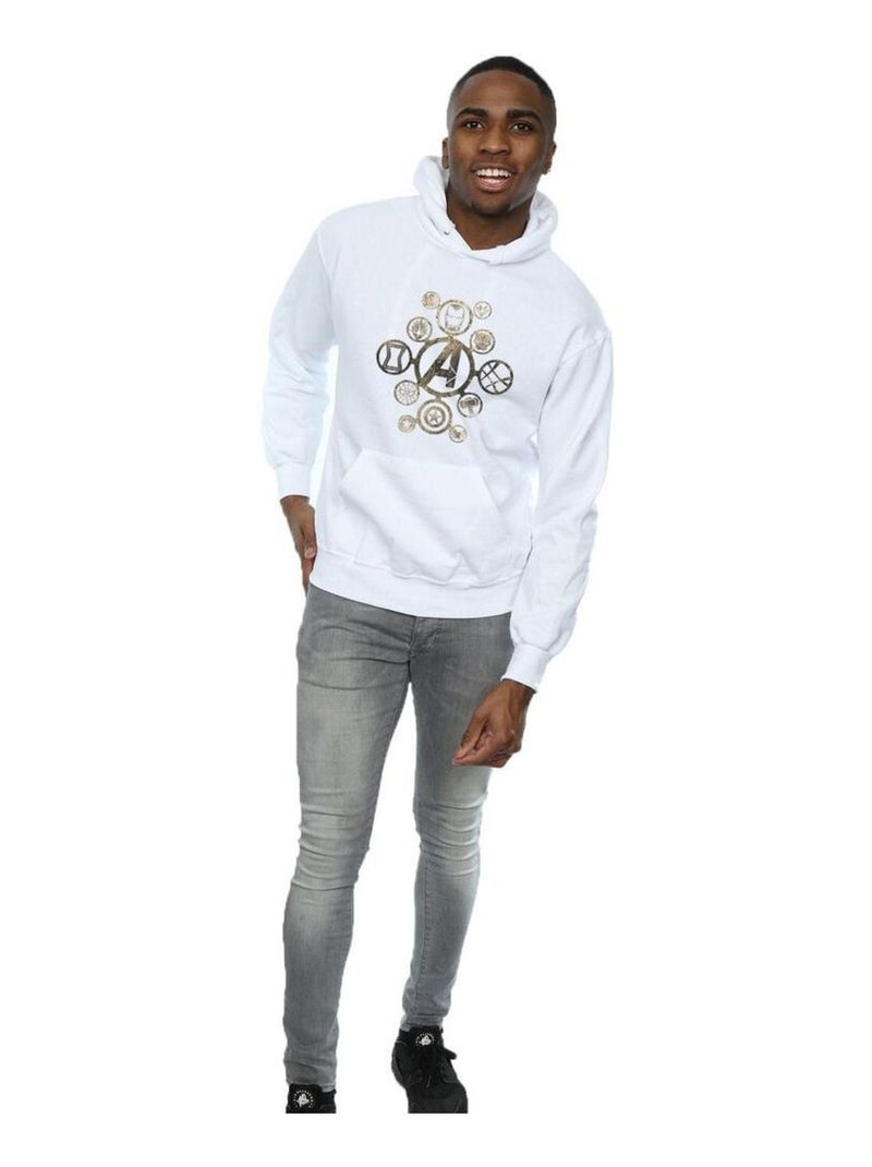 Marvel - Sweat à capuche AVENGERS INFINITY WAR Blanc - Kiabi