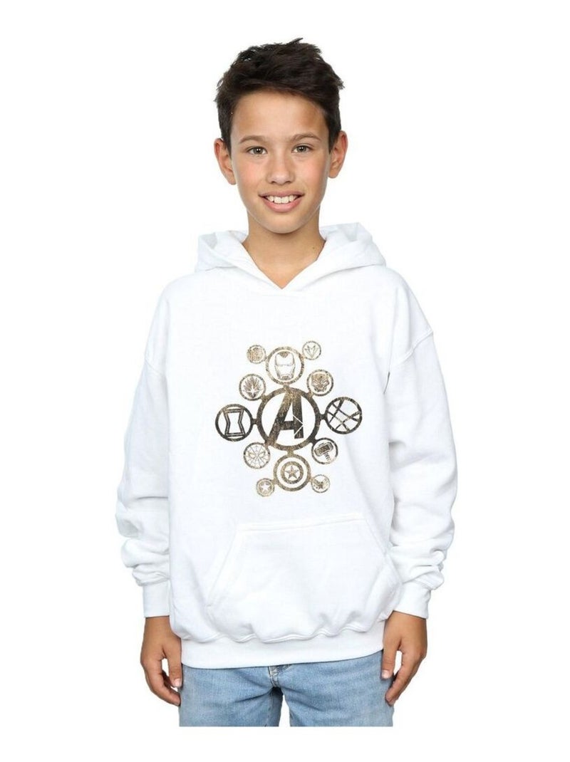 Marvel - Sweat à capuche AVENGERS INFINITY WAR Blanc - Kiabi