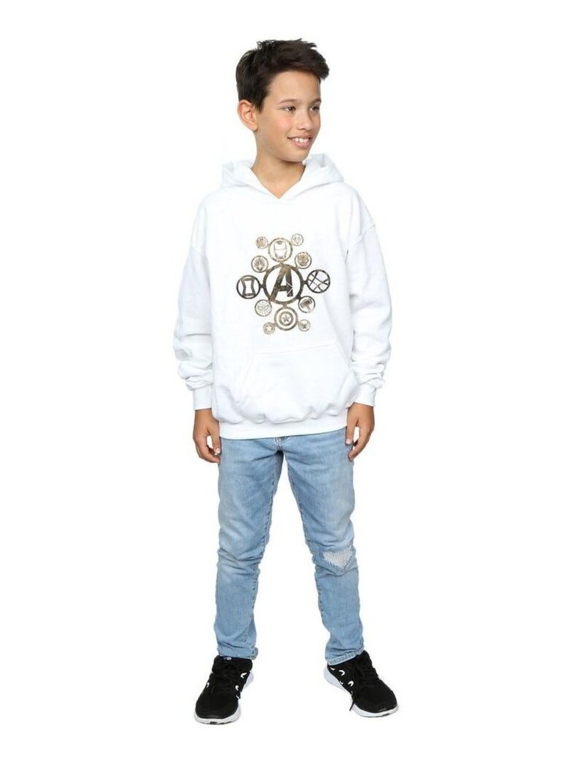 Marvel - Sweat à capuche AVENGERS INFINITY WAR Blanc - Kiabi