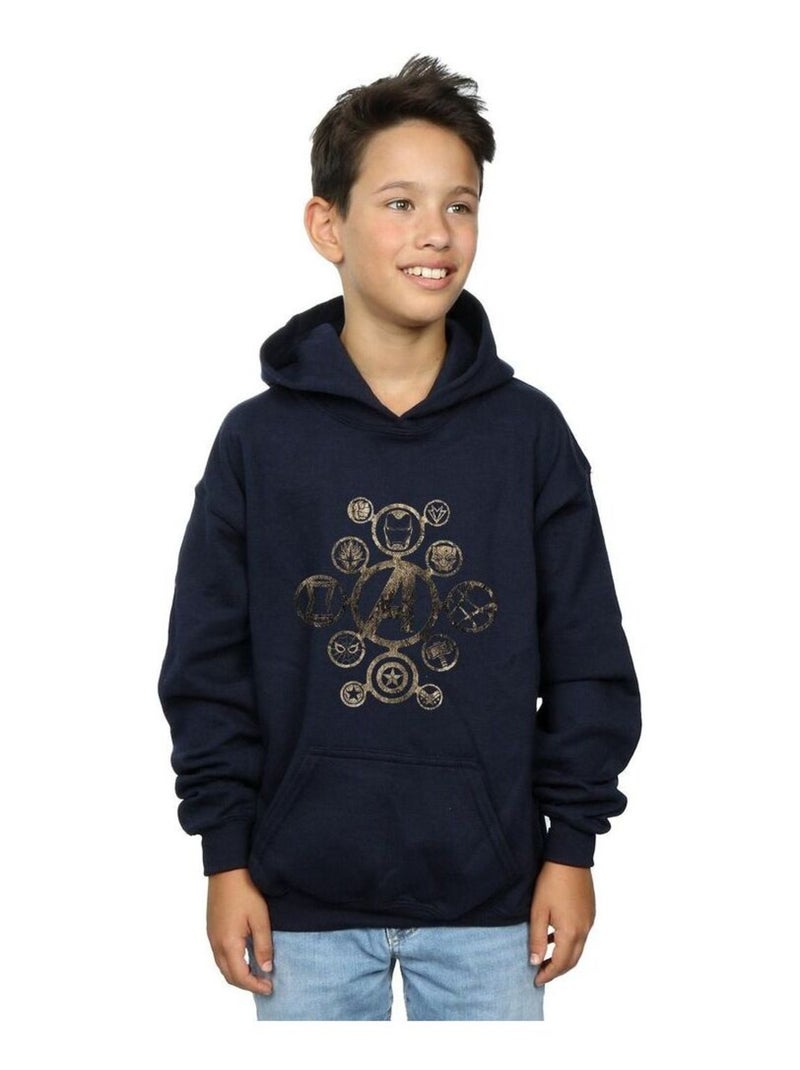 Marvel - Sweat à capuche AVENGERS INFINITY WAR Bleu marine - Kiabi