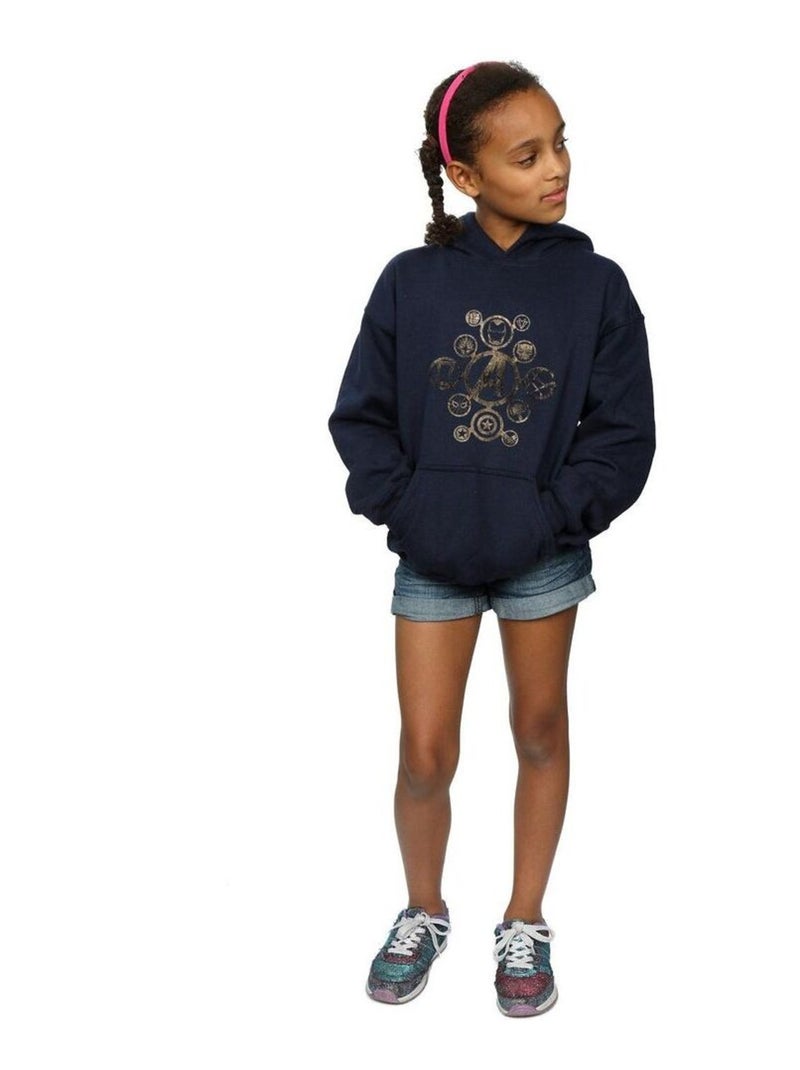 Marvel - Sweat à capuche AVENGERS INFINITY WAR Bleu marine - Kiabi