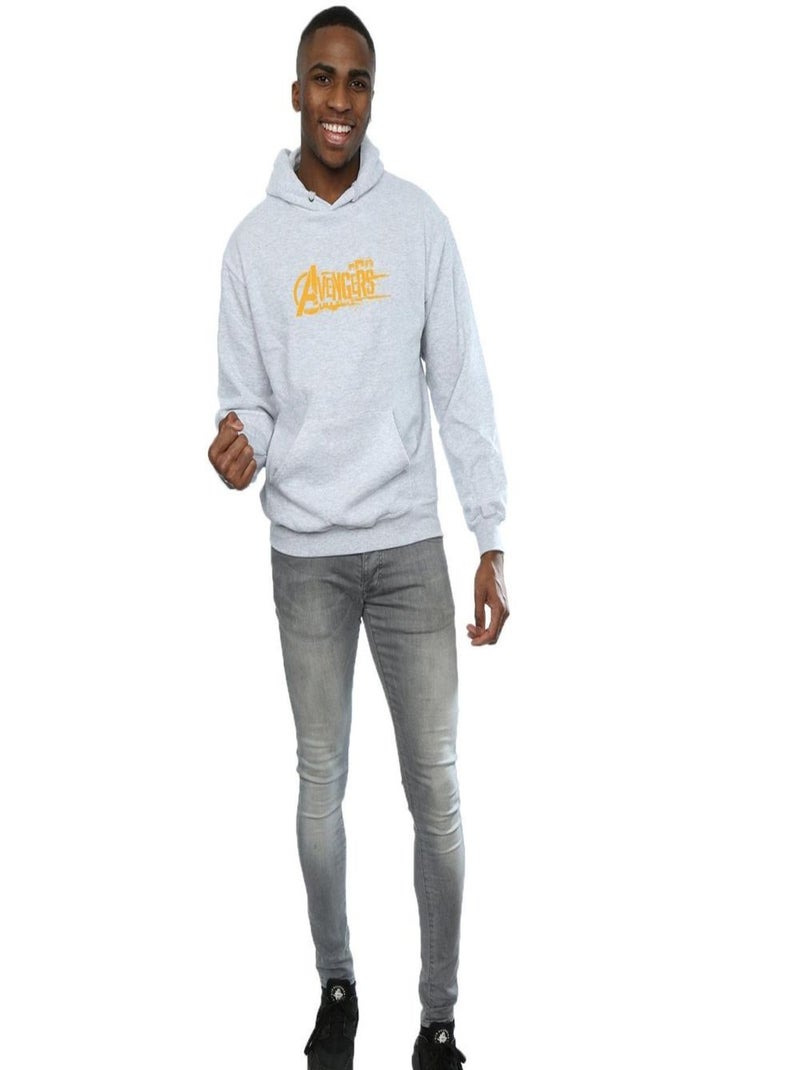 Marvel - Sweat à capuche AVENGERS INFINITY WAR Gris chiné - Kiabi