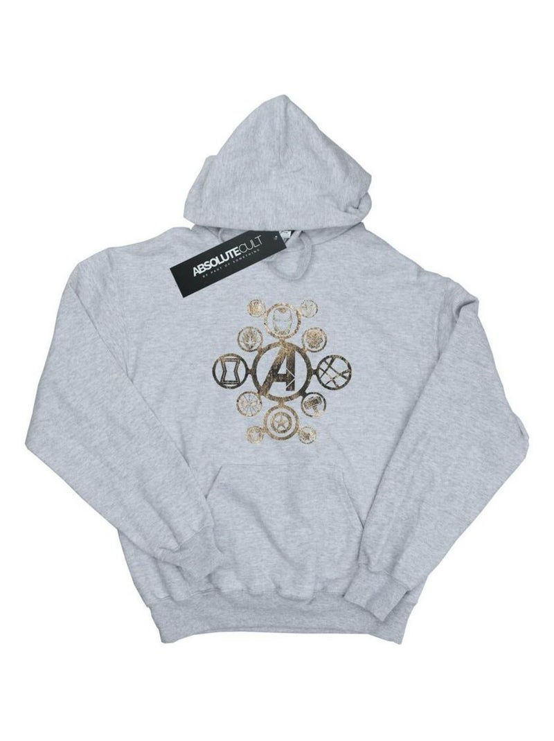 Marvel - Sweat à capuche AVENGERS INFINITY WAR Gris chiné - Kiabi