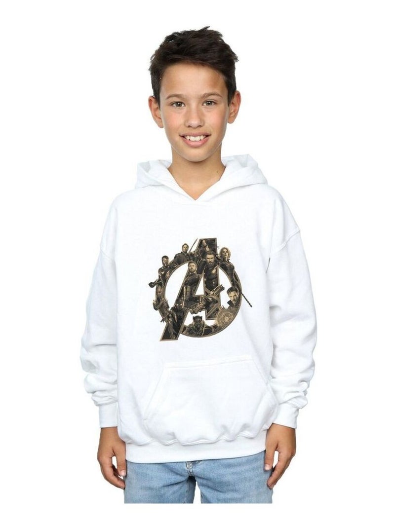 Marvel - Sweat à capuche AVENGERS INFINITY WAR MARVEL Blanc - Kiabi