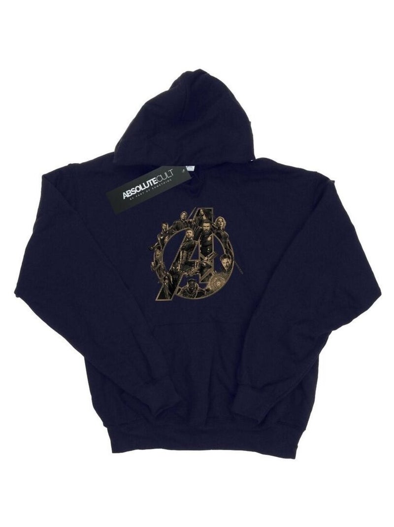 Marvel - Sweat à capuche AVENGERS INFINITY WAR MARVEL Bleu marine - Kiabi
