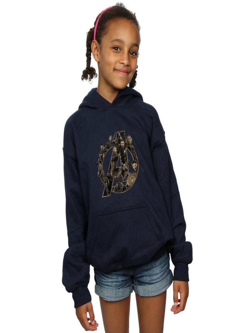 Marvel - Sweat à capuche AVENGERS INFINITY WAR MARVEL Bleu marine - Kiabi
