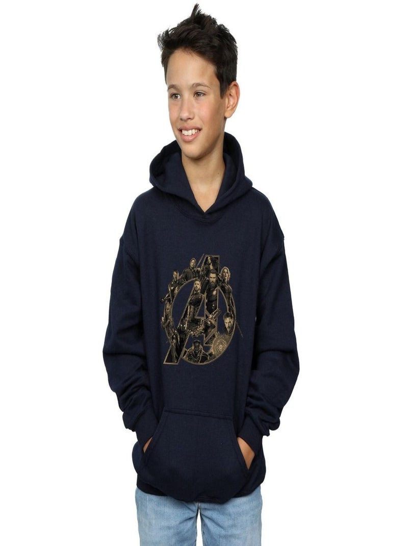 Marvel - Sweat à capuche AVENGERS INFINITY WAR MARVEL Bleu marine - Kiabi