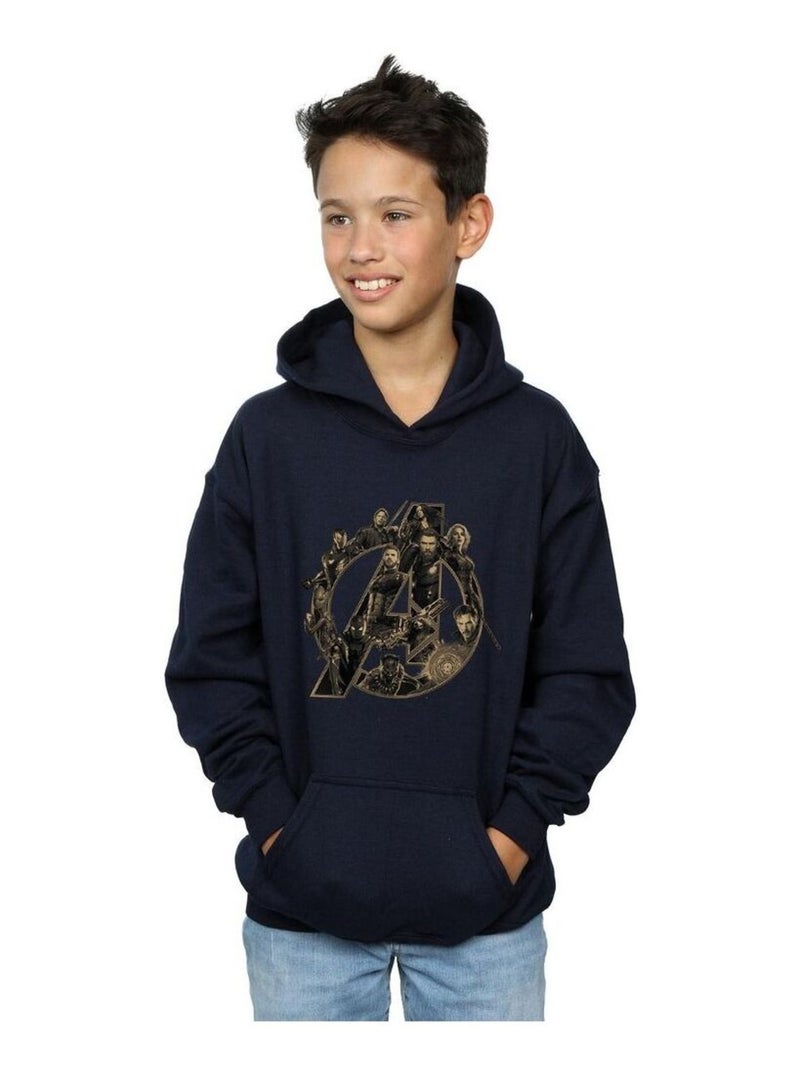 Marvel - Sweat à capuche AVENGERS INFINITY WAR MARVEL Bleu marine - Kiabi