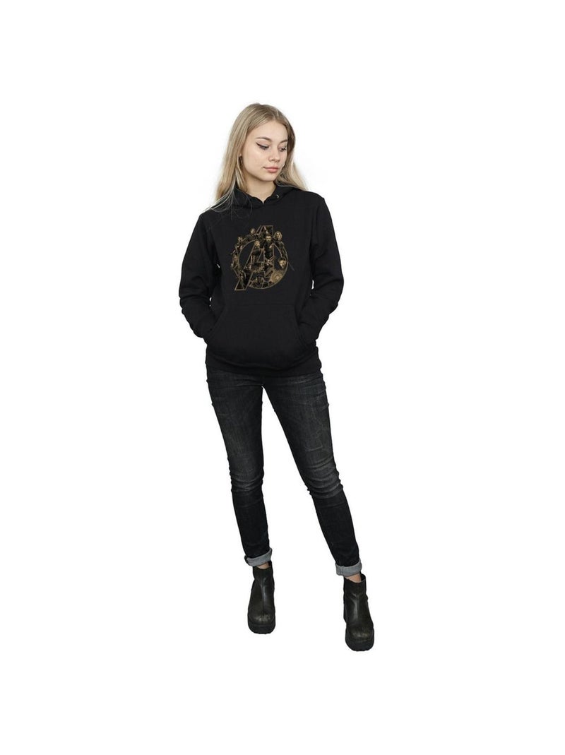 Marvel - Sweat à capuche AVENGERS INFINITY WAR MARVEL Noir - Kiabi