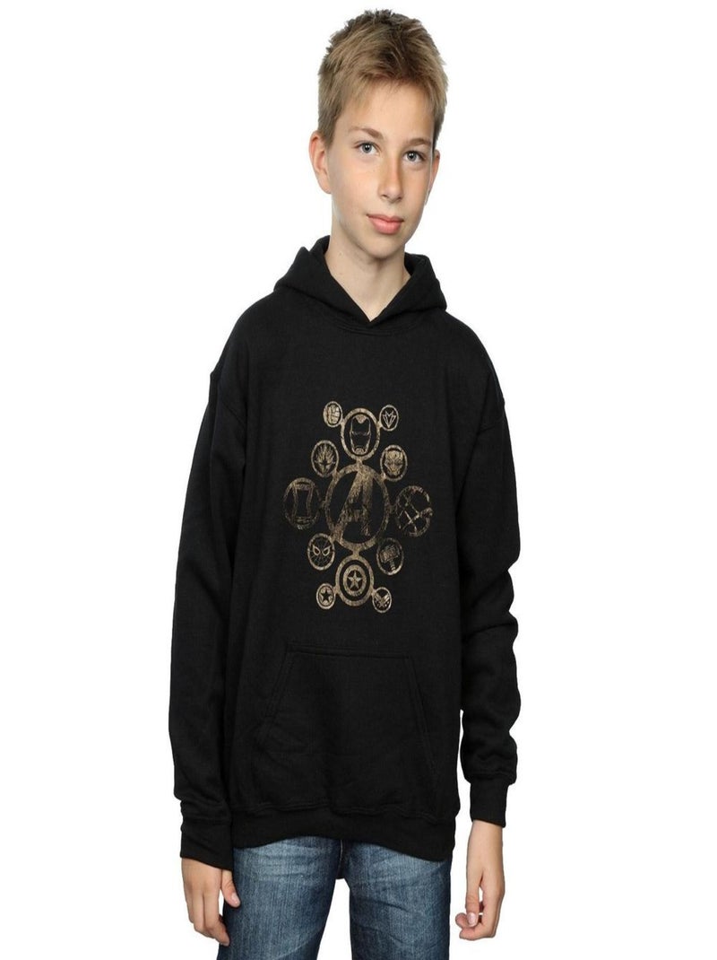 Marvel - Sweat à capuche AVENGERS INFINITY WAR Noir - Kiabi