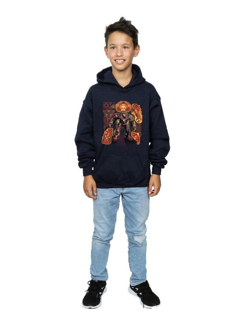 Marvel - Sweat à capuche AVENGERS INFINITY WARBUSTER Bleu marine - Kiabi