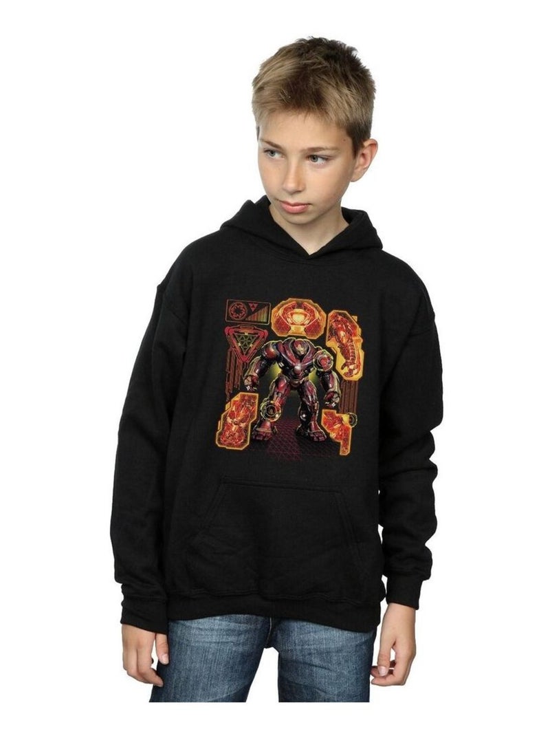 Marvel - Sweat à capuche AVENGERS INFINITY WARBUSTER Noir - Kiabi