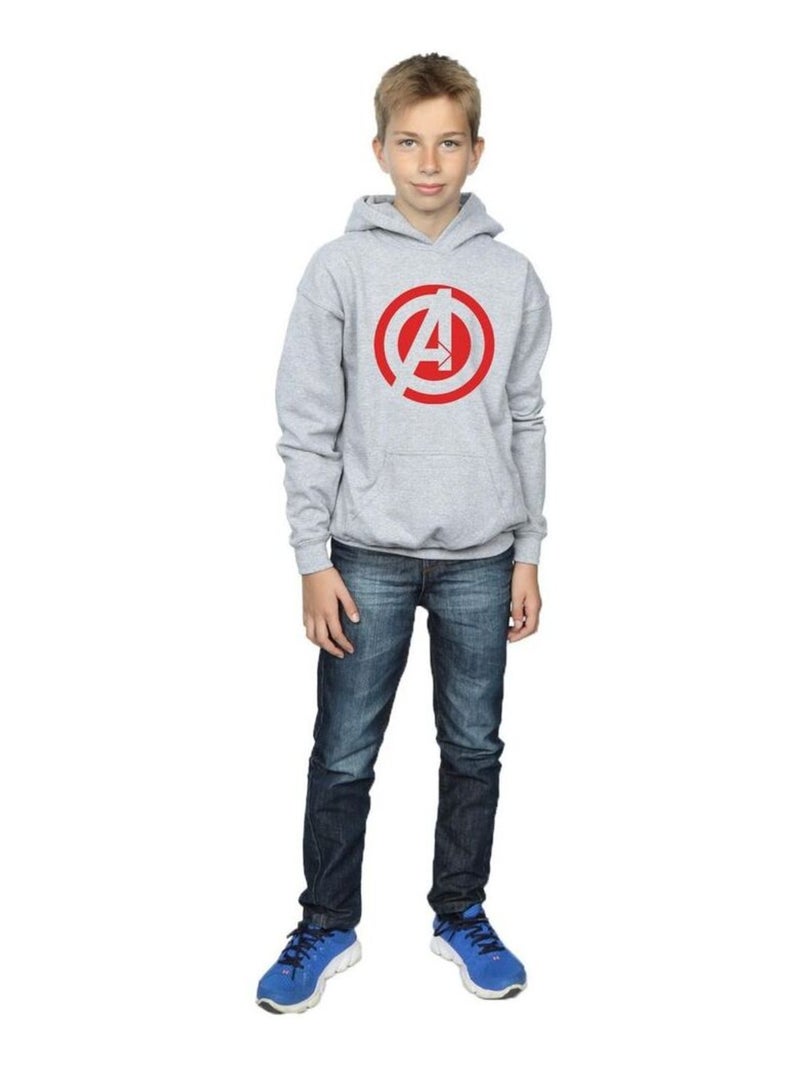 Marvel - Sweat à capuche Avengers Rassemblement Gris chiné - Kiabi