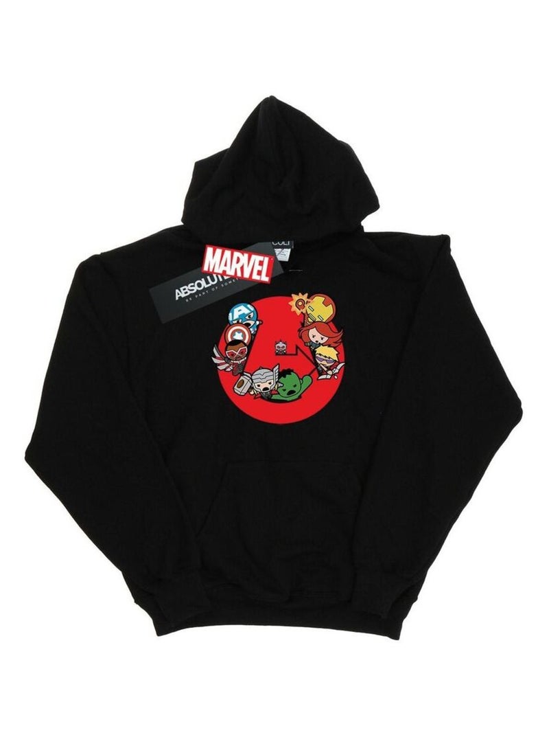 Marvel - Sweat à capuche AVENGERS READY STEADY WAR Noir - Kiabi