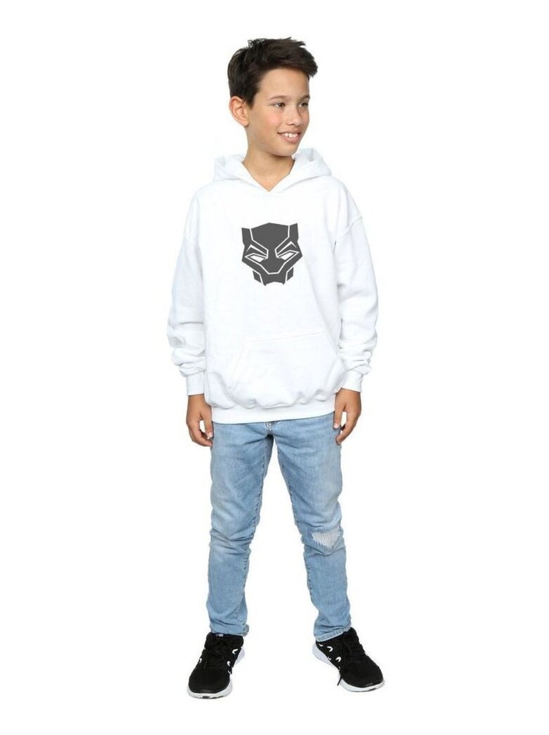 Marvel - Sweat à capuche BLACK ON BLACK Blanc - Kiabi
