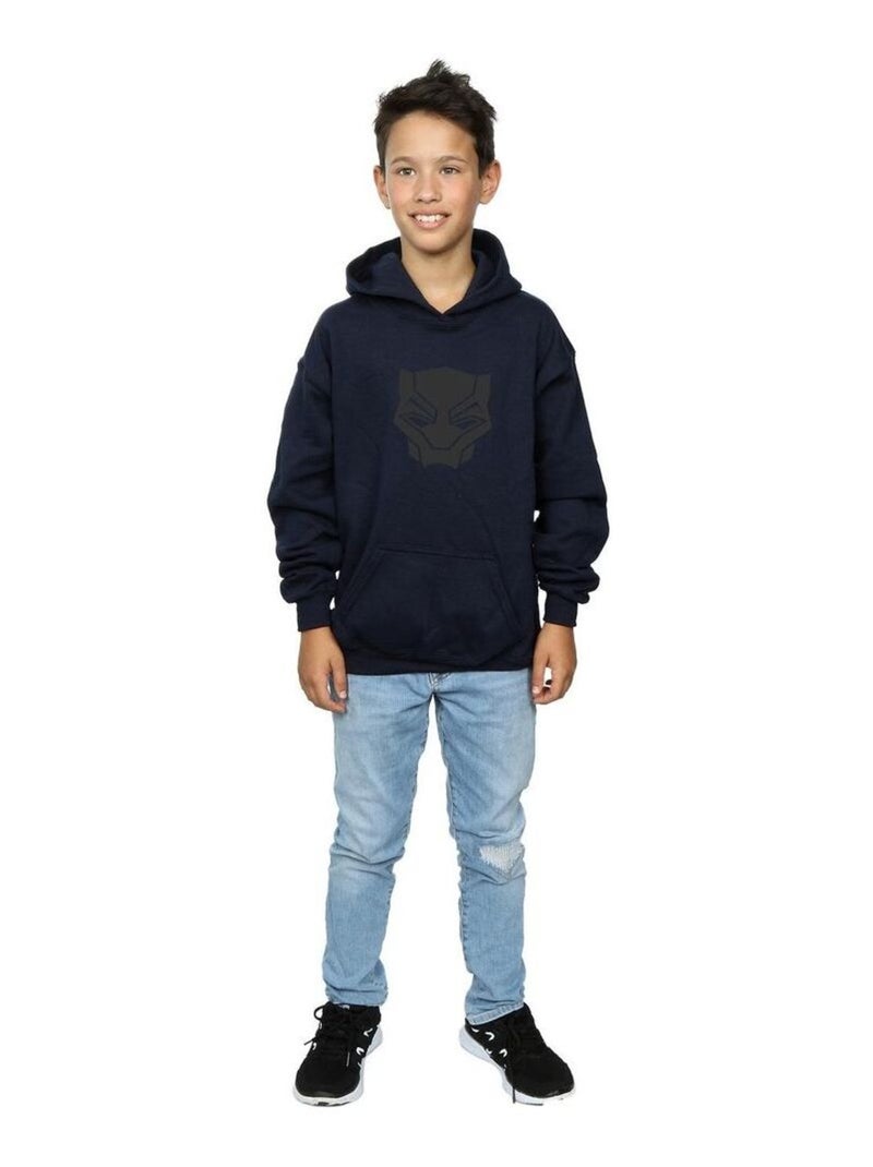 Marvel - Sweat à capuche BLACK ON BLACK Bleu marine - Kiabi