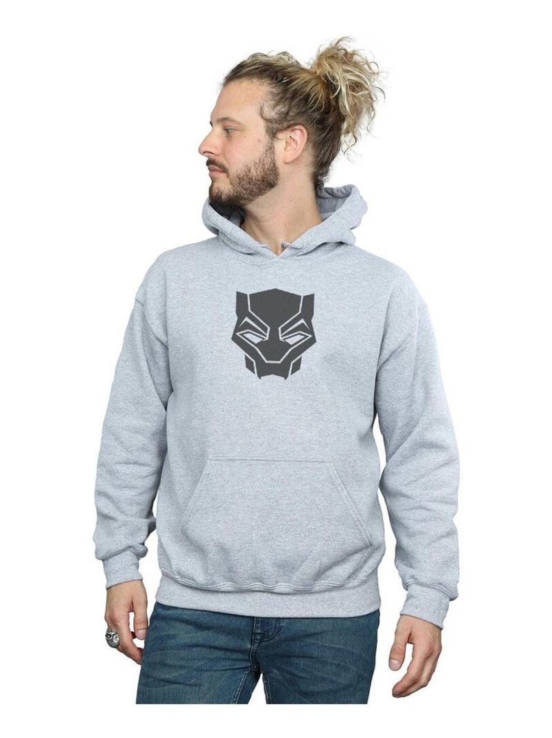Marvel - Sweat à capuche BLACK ON BLACK Gris chiné - Kiabi
