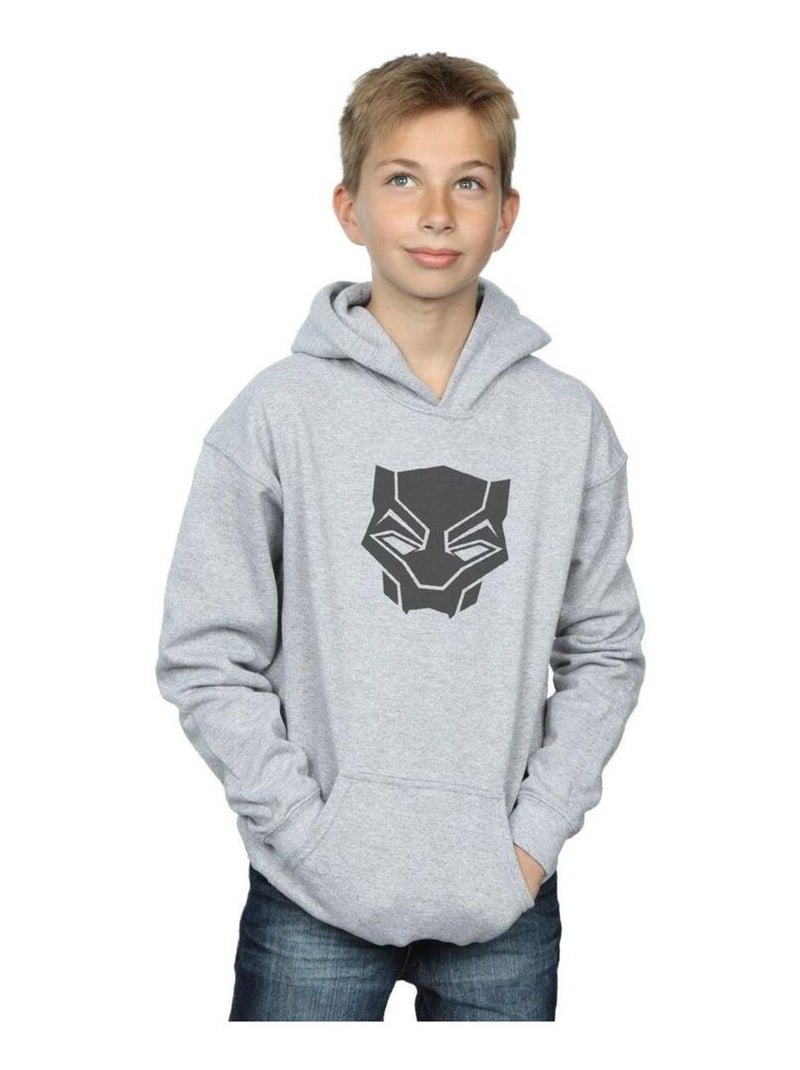 Marvel - Sweat à capuche BLACK ON BLACK Gris chiné - Kiabi