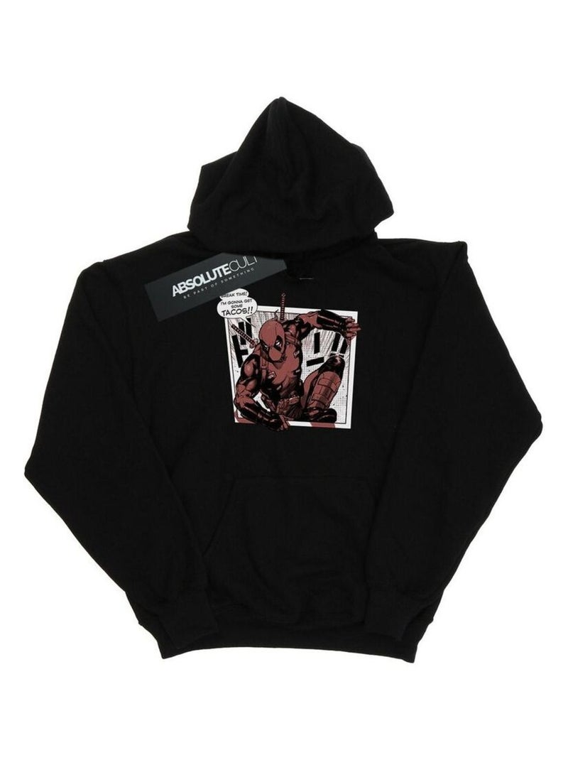 Marvel - Sweat à capuche BREAKTIME TACOS Noir - Kiabi