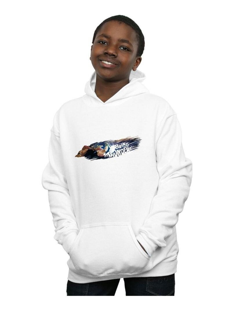 Marvel - Sweat à capuche BRING THE THUNDER Blanc - Kiabi