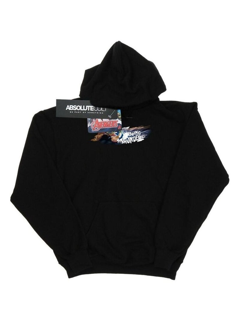 Marvel - Sweat à capuche BRING THE THUNDER Noir - Kiabi