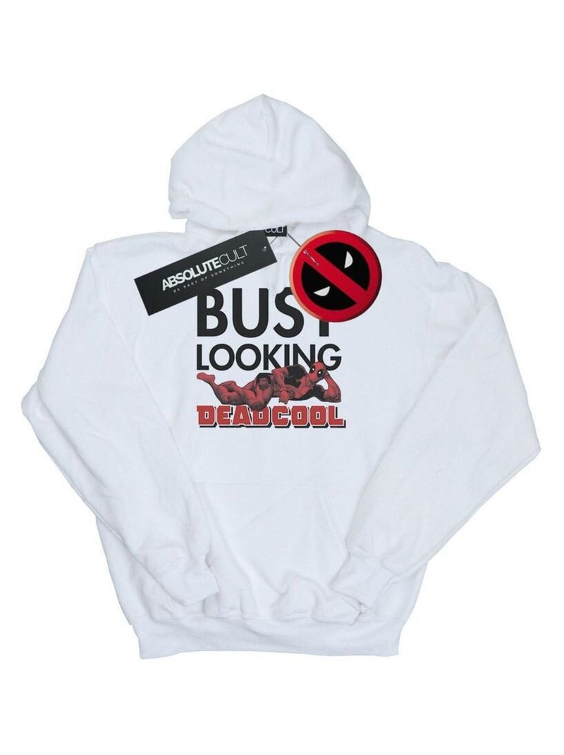 Marvel - Sweat à capuche BUSY LOOKING DEADCOOL Blanc - Kiabi