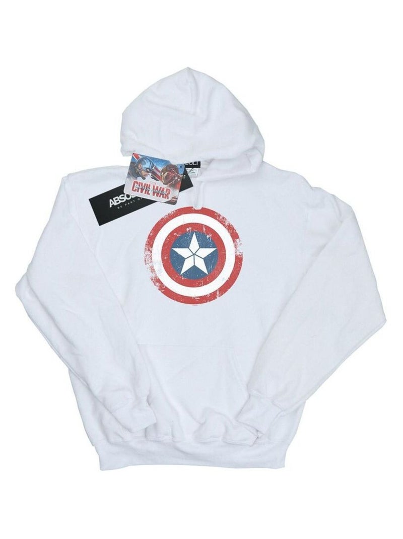 Marvel - Sweat à capuche CIVIL WAR Blanc - Kiabi
