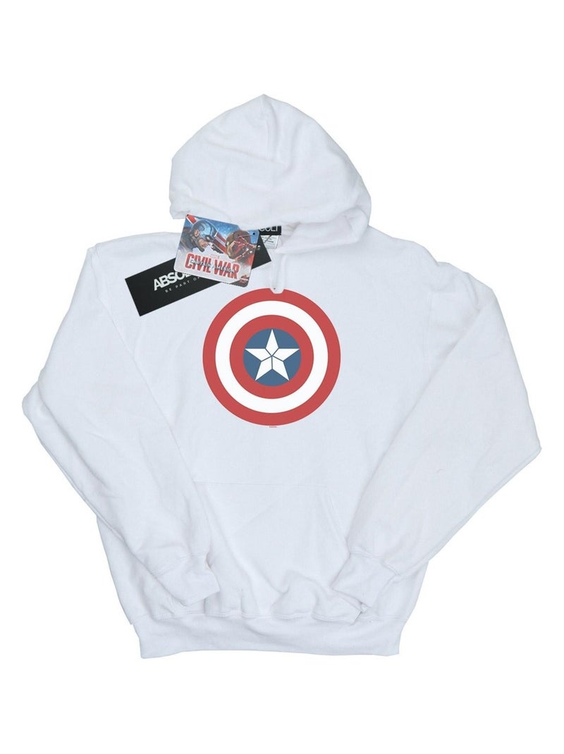 Marvel - Sweat à capuche CIVIL WAR Blanc - Kiabi