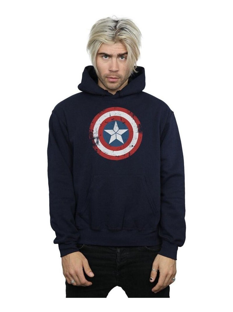 Marvel - Sweat à capuche CIVIL WAR Bleu marine - Kiabi