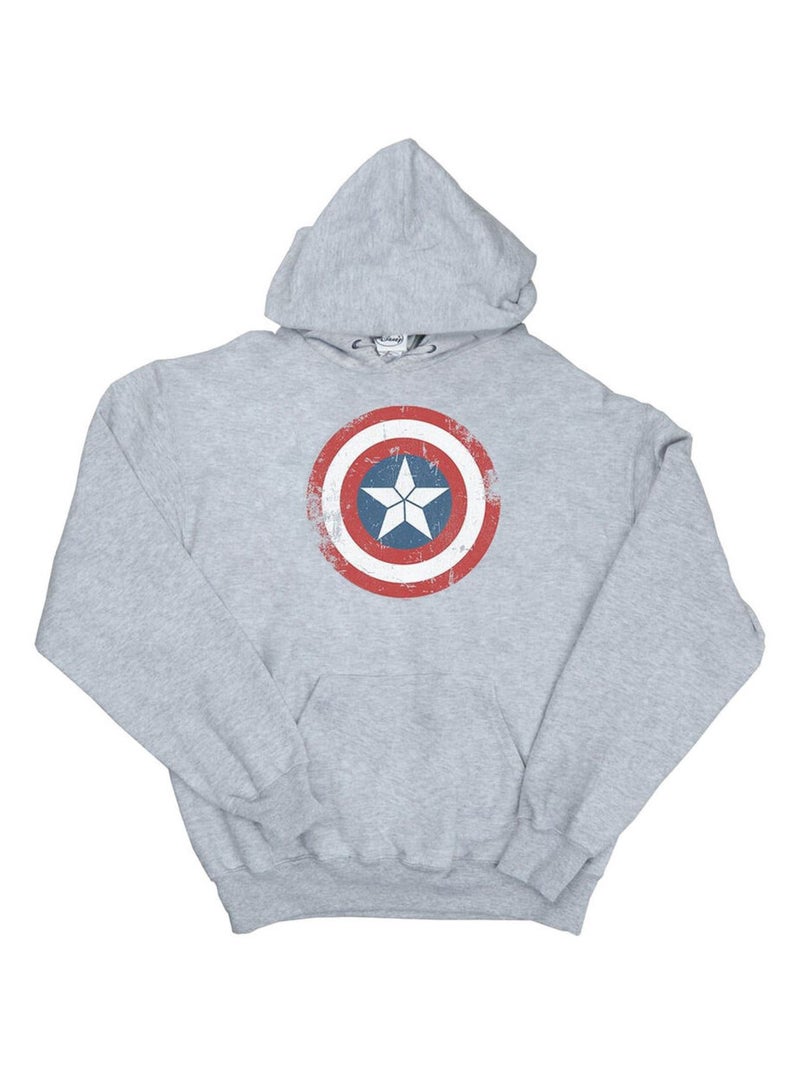 Marvel - Sweat à capuche CIVIL WAR Gris chiné - Kiabi