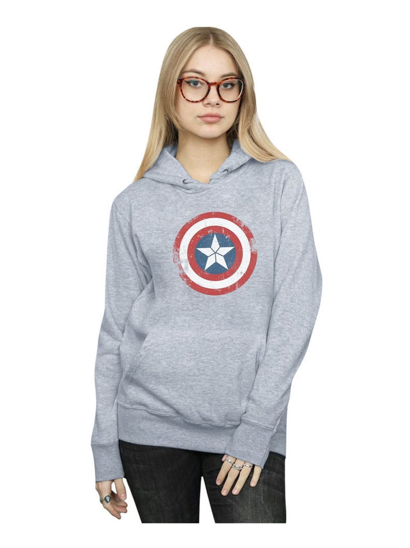Marvel - Sweat à capuche CIVIL WAR Gris chiné - Kiabi