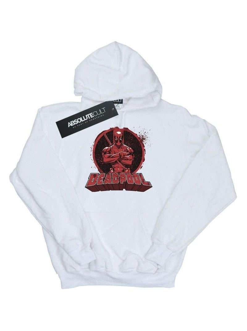 Marvel - Sweat à capuche CROSSED ARMS Blanc - Kiabi