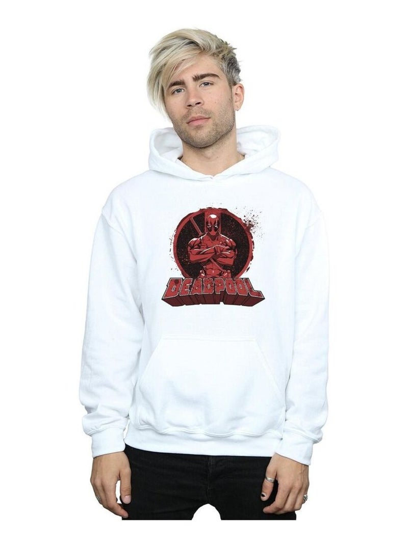 Marvel - Sweat à capuche CROSSED ARMS Blanc - Kiabi
