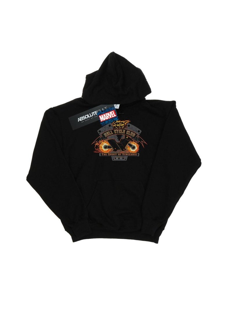 Marvel - Sweat à capuche GHOST RIDER HELL CYCLE CLUB Noir - Kiabi