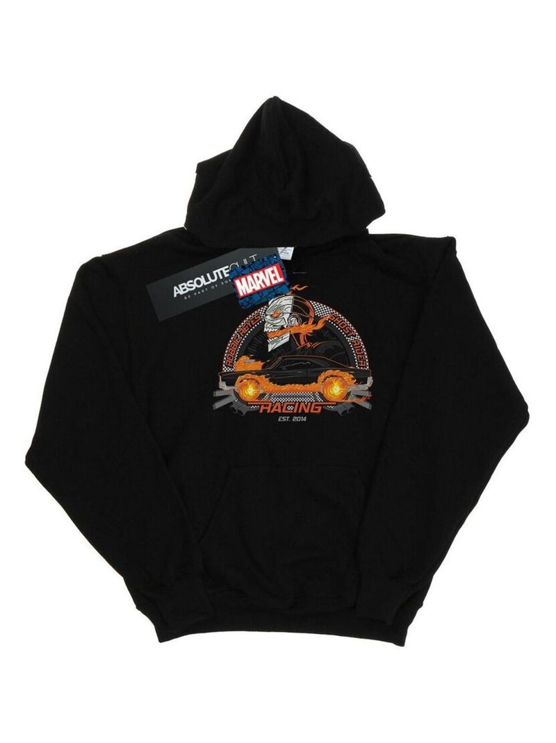 Marvel - Sweat à capuche GHOST RIDER ROBBIE REYES RACING Noir - Kiabi