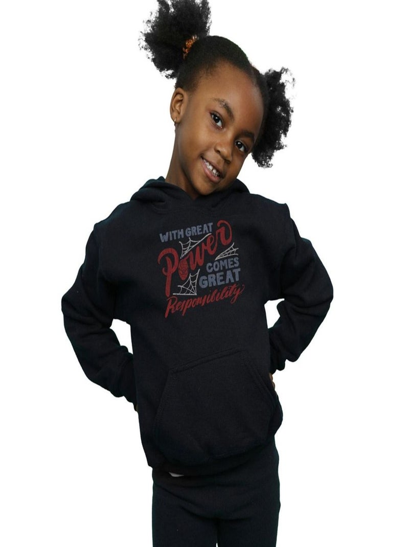 Marvel - Sweat à capuche GREAT RESPONSIBILITY Noir - Kiabi