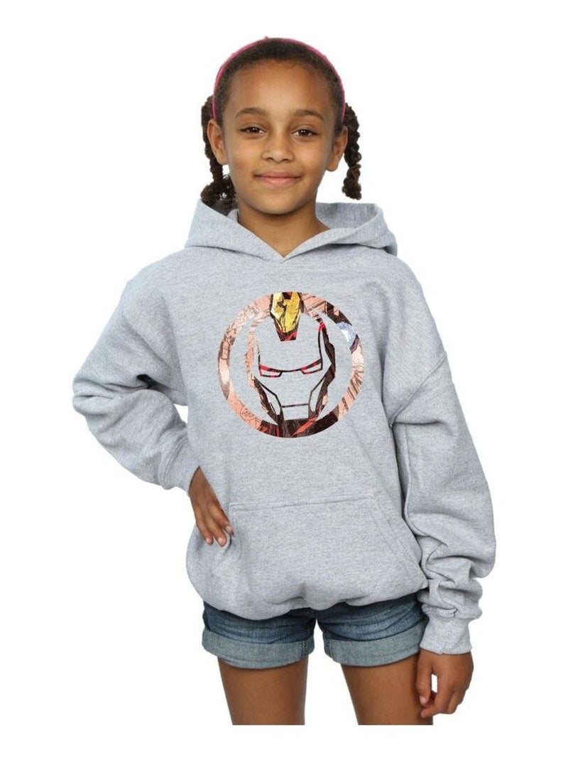 Marvel - Sweat à capuche Gris chiné - Kiabi